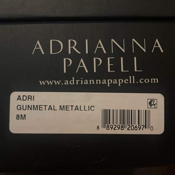 ADRIANNA PAPELL Gunmetal ADRI SZ 8M  heels - Picture 5 of 6